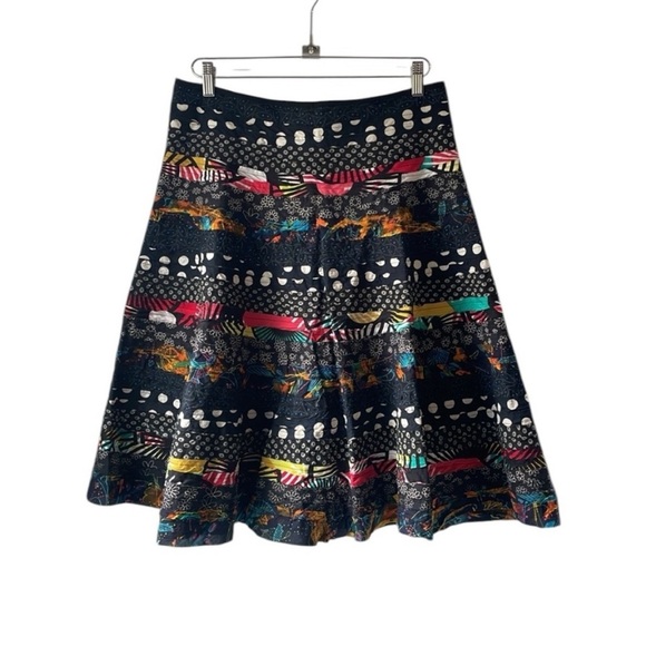 Vintage Y2K Early Anthro Layered A-Line Flair Midi Skirt - Picture 1 of 9